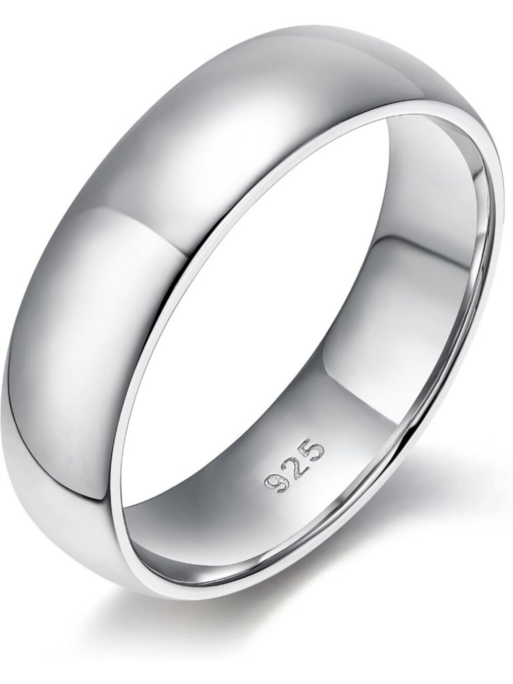 Sterling Silver Wedding Bands Set - 2/4/6mm Adjustable Rings for Engagement